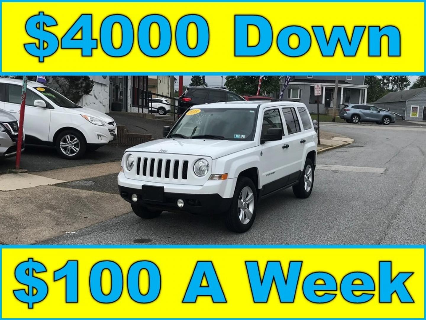 2015 White /Gray Jeep Patriot Sport (1C4NJRBB4FD) with an 2.4 V4 engine, Automatic transmission, located at 577 Chester Pike, Prospect Park, PA, 19076, (610) 237-1015, 39.886154, -75.302338 - Photo#0